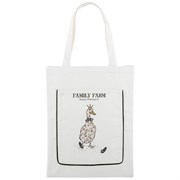 Сумка "Family farm",30х40 см ,белый, 100% хлопок,твил