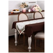 Дорожка на стол "Celebration", 45х188 см , бежевый, 100% хлопок,твил,горох