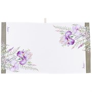 Полотенце "Ирисы",40х70 см , 100% хлопок,белый,твил,