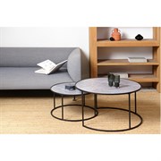 Набор столиков журнальных Hans, D60 см и D80 см, серые