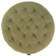 Подушка на стул круглая из хлопка оливкового цвета из коллекции Essential, 40 см