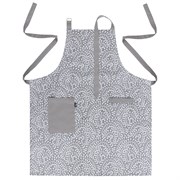 Фартук из хлопка серого цвета с принтом Спелая Смородина из коллекции Scandinavian touch, 70х85 см