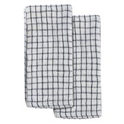 Набор из двух муслиновых полотенец с графичным дизайном из коллекции Essential, 50х70 см