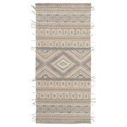 Ковер из хлопка, шерсти и джута с геометрическим орнаментом из коллекции Ethnic, 70х160 см