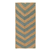 Ковер из джута с вставками зеленого цвета из коллекции Ethnic, 70х160 см