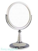 Настольное круглое зеркало "WPearl", двухстороннее, 18 см, с кристаллами