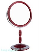Зеркало настольное круглое с кристаллами "Red", двухстороннее, 18 см