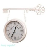 Часы настенные "Ключ", d=20 см, белые