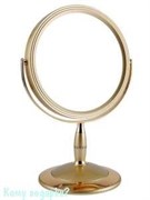Зеркало настольное круглое "Gold", двухстороннее, 18 см, с кристаллами