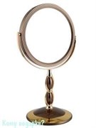 Зеркало настольное круглое "Bronze&Gold", двухстороннее, 18 см