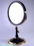 Настольное зеркало "Black&Gold", двухстороннее, 18 см.