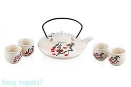 Набор чайный "Сакура", 19х7 см, мраморный