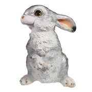 Фигура декоративная Заяц цвет: серебро L16W13.5H24см