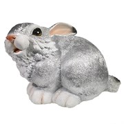 Фигура декоративная Заяц цвет: серебро L30W18H20см