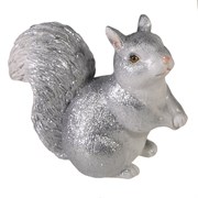 Фигура декоративная Белочка цвет: серебро L6W13H11см