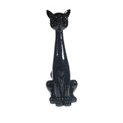 Фигура декоративная Кошка черная глянец L19W19H53см