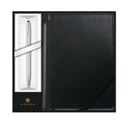 Набор: Шариковая ручка Classic Century Chrome и Записная книжка Journal Classic Black Кросс (Cross) 3502/1M