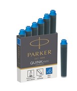 Чернильный мини картридж для перьевой ручки Паркер (Parker) 1950409