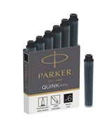 Чернильный мини картридж для перьевой ручки Паркер (Parker) 1950407