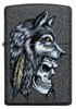 Зажигалка Zippo Wolf Skull с покрытием Iron Stone™, 29863 - фото 184877