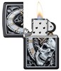 Зажигалка Zippo Skull Clock с покрытием Black Matte, 29854 - фото 184881