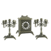 Часы Ларец каминные, 2 канделябра на 5 свечей, антик AL-82-108-B-ANT - фото 186591