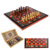 Набор игр шахматы нарды, шашки с доской Цветы SA-SH-010 - фото 186942