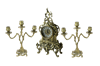 Часы Ласу каминные с канделябрами в наборе, золото BP-25038 - фото 187015
