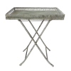Столик складной  декоративный,  белая патина FY-160357-MD - фото 187157