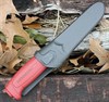 Нож Morakniv Basic углеродистая сталь, пласт. ручка (красный), 12147 - фото 209256