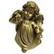 Фигура декоративная Ангел с фонариком  сусальное золото L11W8H15 cм. - фото 252082