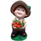 Фигура садовая декоративная Мальчик с яблоками L24W21H46 см. - фото 252088