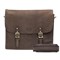 Сумка KLONDIKE «Brett», натуральная кожа в темно-коричневом цвете, 38 х 33 х 7 см - фото 258726