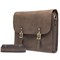 Сумка KLONDIKE «Brett», натуральная кожа в темно-коричневом цвете, 38 х 33 х 7 см - фото 258727
