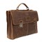 Портфель KLONDIKE Native, натуральная кожа в коричневом цвете, 40 х 11 х 31 см - фото 258857