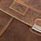 Портфель KLONDIKE Native, натуральная кожа в коричневом цвете, 40 х 11 х 31 см - фото 258860