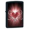 Широкая зажигалка Zippo Love Heart Black Matte 28043 - фото 281984