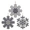 Украшение новогоднее "Снежинка", L15 W0,5 H15 см, 3в. - фото 335469