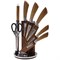 Набор ножей agness с ножницами и мусатом на пластиковой подставке, 8 предметов - фото 352542