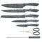 Набор ножей agness с ножницами и мусатом на пластиковой подставке, 8 предметов - фото 352549