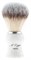 Помазок для бритья IL Ceppo, пластик, синтетический ворс, рукоять - серо-белый матовый цвет - фото 353887