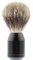 Помазок для бритья IL Ceppo, алюминий, барсучий ворс, рукоять - черный глянцевый цвет - фото 353907