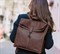 Рюкзак-сумка KLONDIKE DIGGER «Mara», натуральная кожа в темно-коричневом цвете, 32,5 x 36,5 x 11 см - фото 356208