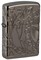 Зажигалка ZIPPO Armor® Wicca Design с покрытием Black Ice®, латунь/сталь, чёрная, 38x13x57 мм - фото 357058
