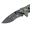 Нож складной Stinger, 95 мм (черный), рукоять: алюминий (зеленый камуфляж), картонная коробка - фото 357252
