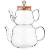 Набор чайников agness "Kristall" 630/1500 мл цвет:прозрачный - фото 396185