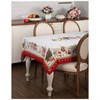 Скатерть "С новым годом" 160х220 см ,красный,100% хлопок,твил с пропиткой - фото 401195