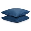 Набор из двух наволочек темно-синего цвета из органического стираного хлопка из коллекции Essential, 70х70 см - фото 402436
