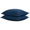 Набор из двух наволочек темно-синего цвета с контрастным кантом из коллекции Essential, 50х70 см - фото 403579