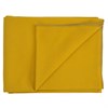 Покрывало из фактурного хлопка горчичного цвета с контрастным кантом из коллекции Essential, 180х250 см - фото 404137